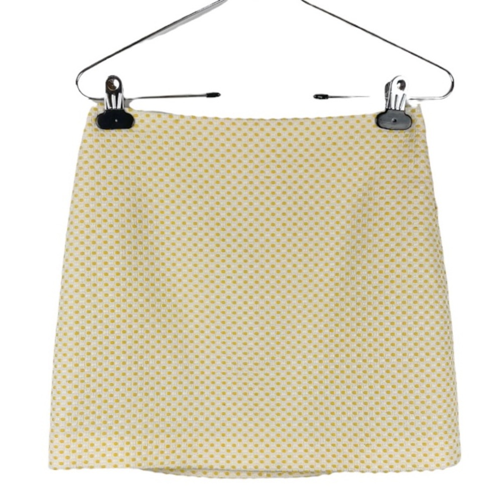 Club Monaco Micro Mini Yellow Polka Dot Skirt Size 00
